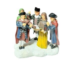 Colonial Williamsburg Carolers Lang & Wise 1998 Figures Historical Village -flaw